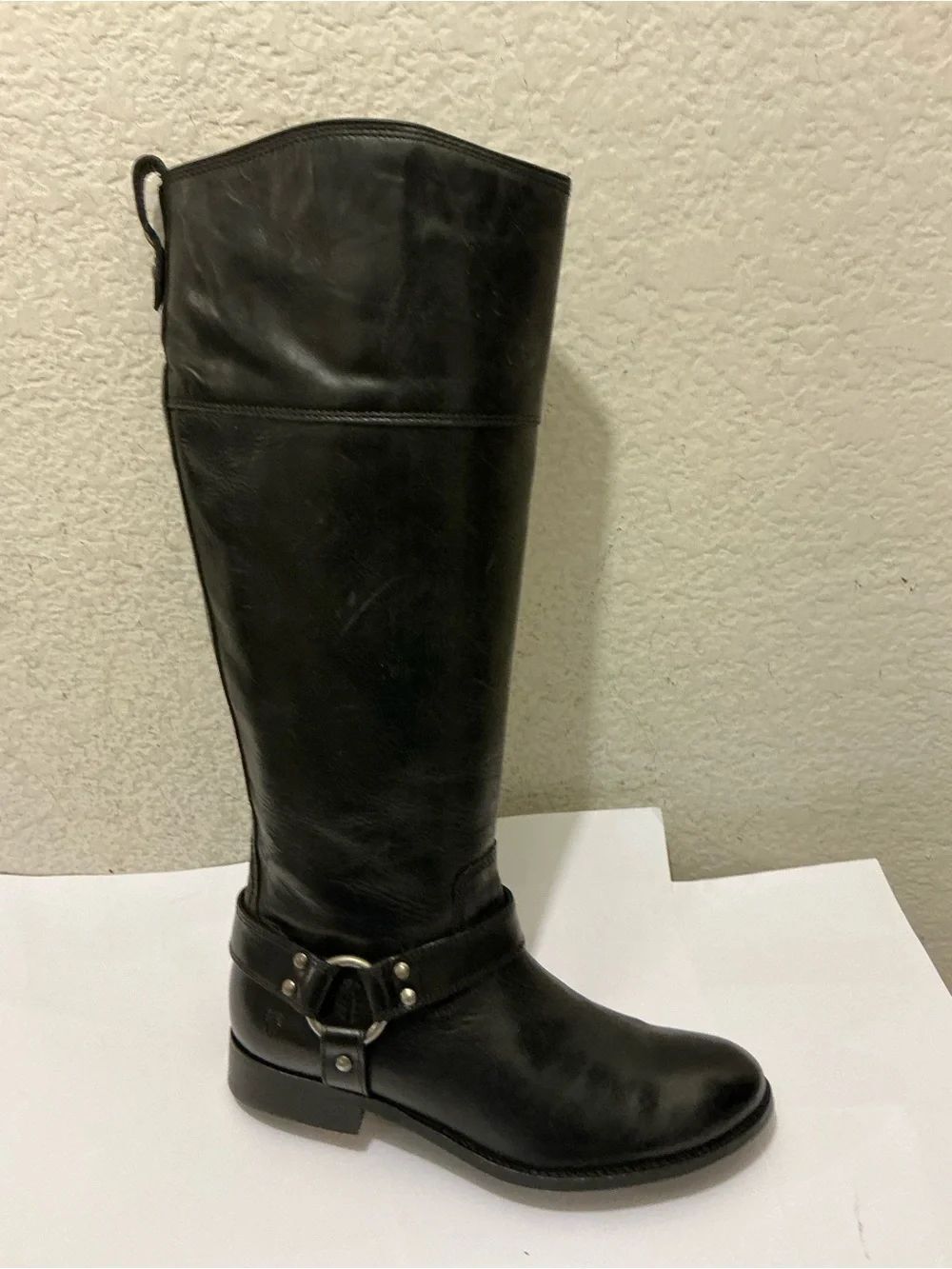 Frye 'Melissa Harness' Riding Boot- Black- Size 7.5 B $398